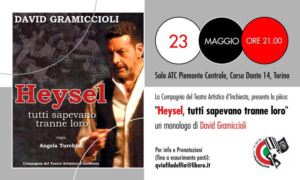 Giornata della Memoria per le Vittime dell'Heysel- Monologo Teatrale